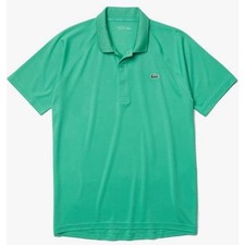 Lacoste Mens Ultra Dry Raglan Sleeve Polo Sport Short Courtyard Green 2XL