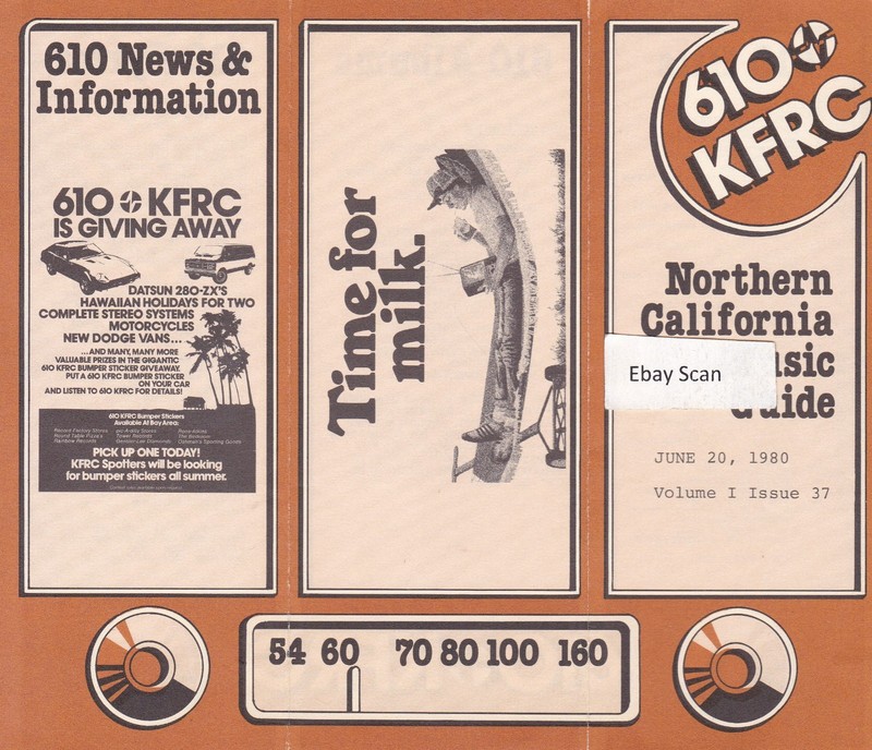 KFRC San Francisco Top 40 Radio Music Survey 6-20-80