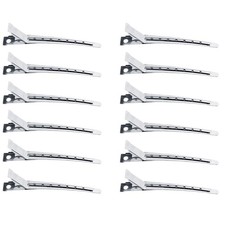  12pcs Metal Hair Clips Duckbill Clips Alligator Clips Styling Clips Pins fo...