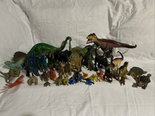 Lot of 34 Assorted Dinosaur Toy Figures Mixed Sizes