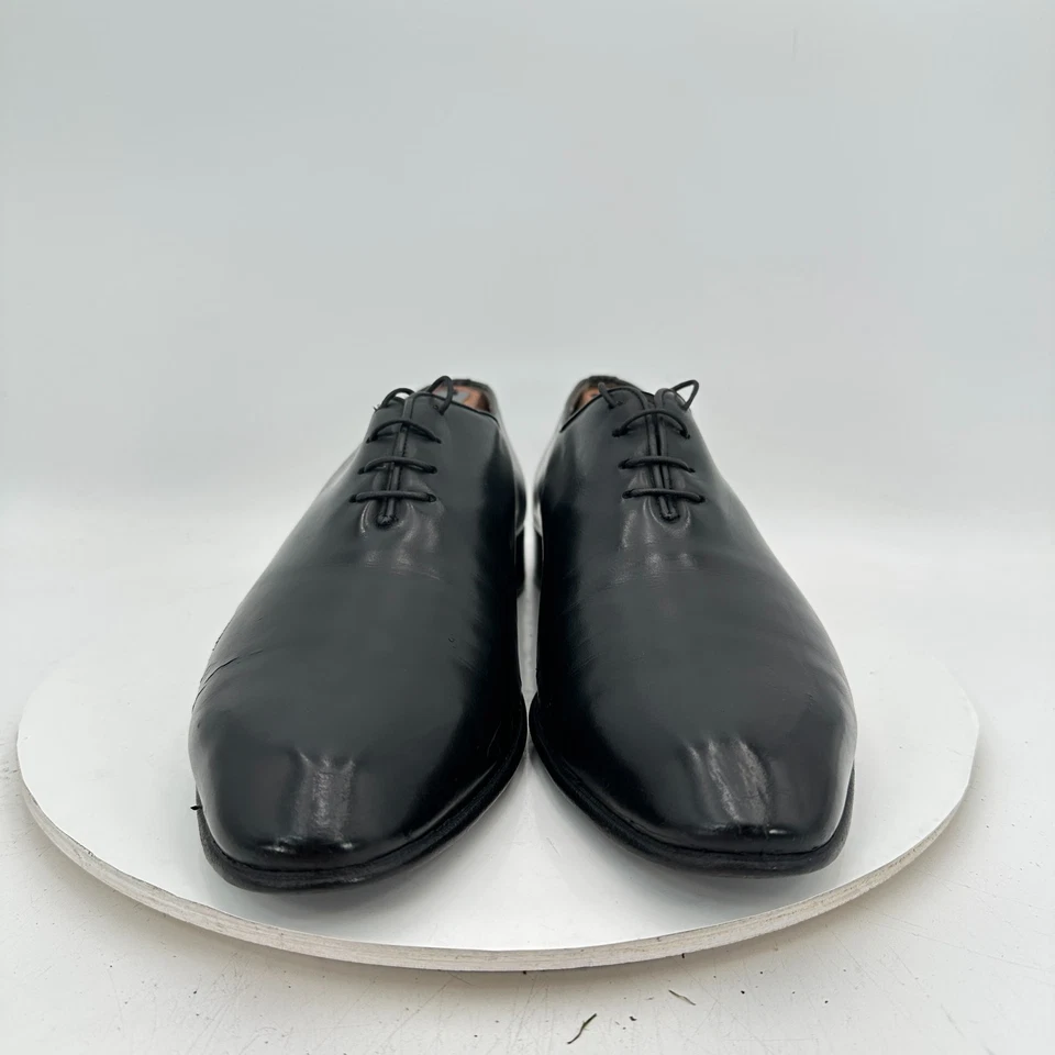 Salvatore Ferragamo Men Size 12B Black Leather Whole Cut Oxford Dress Shoes - Image 3 of 4