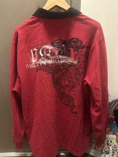 Vintage Polo Ralph Lauren Long Sleeve Shirt Rugby Men Size Large Red Black Eagle by Ralph Lauren, Size L, $34.99 - Photo 4