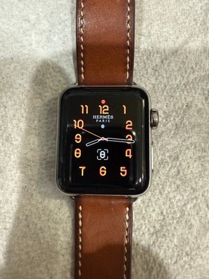 Apple Watch Hermès 38mm Stainless Steel Case - Fauve Barenia Leather Band