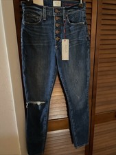 NWT Alice  Olivia AO.LA Jeans Good High Rise Skinny Exposed Buttons SZ 25