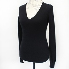 Uniqlo Sweater Black Pullover 100 Cashmere V-Neck Cozy Minimalist Small