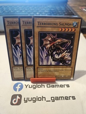 Yu-Gi-Oh Terrorking Salmon X3 IOC Unlimited Common Light Played