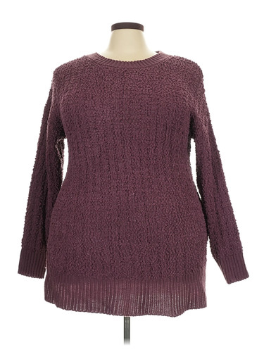 Zenana Premium Women Red Pullover Sweater 2X Plus