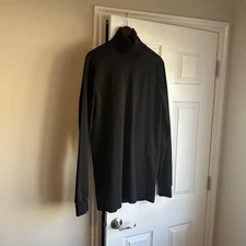 Rick Owens Sweater Mens Large Black Turtleneck Long Sleeve Mastodon FW16