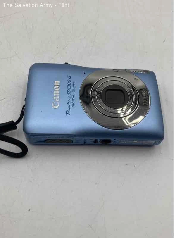 Canon Light Blue Powershot SD1300 IS Digital Camera Compact 4x Optical Zoom - Image 2 of 4