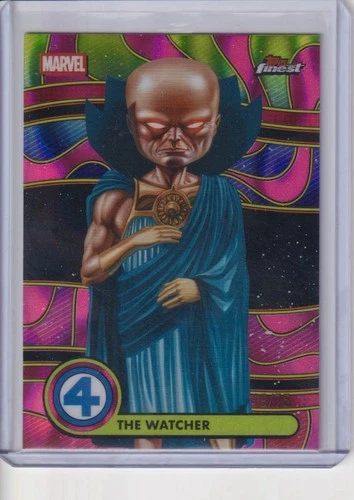 2026 Topps Finest Fantastic Four The Watcher 1960s Blacklight Purple Lava #/75