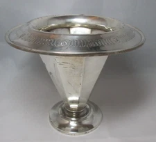 Vintage Alvin Solid Sterling Silver Wide Tulip Vase 6 1/2 Inch 282 Grams