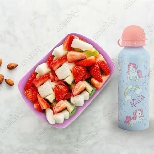2Pk Kids 18cm Lunch Boxes with Sports Water Bottles, School Travel Picnic Sets - Picture 91 of 159