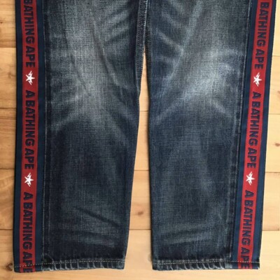 パンツ a bathing ape denim pants CRYSTAL APE HEAD FLARE DENIM PANTS | bape.com