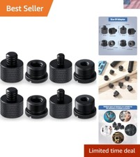 Professional 8-Piece Adapter Set for Mic Stands - Aluminum Frosted Finish