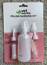 Feeding Nursing Bottle Nipple Brush Kit Set For Dog Puppy Cat Kitten Pet 60ml