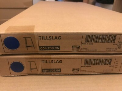 Lot 2 New in box ! IKEA TILLSLAG Trestle Dark Blue Metal 004.709