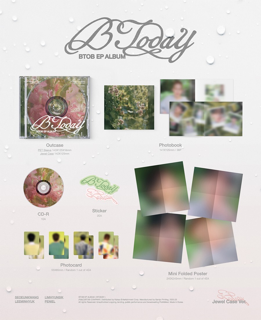 BTOB [BTODAY] EP Album JEWEL CASE Ver/CD-R+Photo Book+Card+2