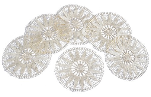 Floral Lace Doilies Pack of 6 Traditional Doyleys Vintage Home Table Coaster Mat - Picture 2 of 9