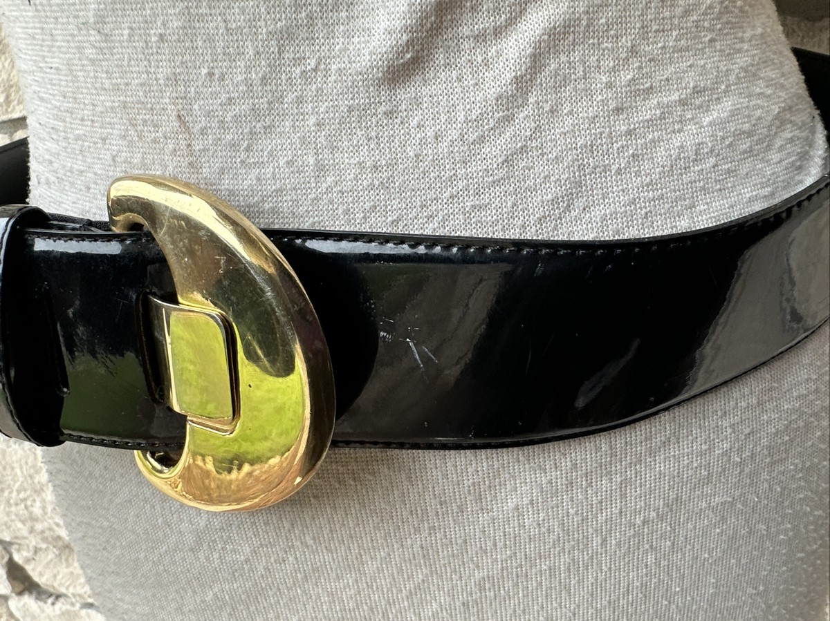 Vintage Motion East Gold Tone Oval Interchangable Solid Belt Buckle 2\