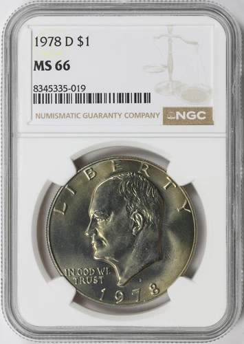 1978-D Eisenhower Dollar Ike $1 NGC MS66