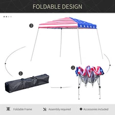 10x10ft EZ Pop Up Canopy Wedding Party Tent Outdoor Event Beach Shade Shelter