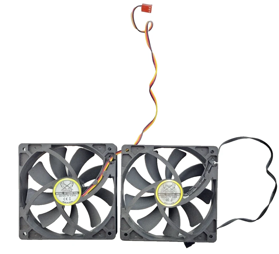 Scythe 120mm 3 pin Computer case fans PC Gaming DC 12V SY1225SL12SL (LOT X10). - Image 2 of 4