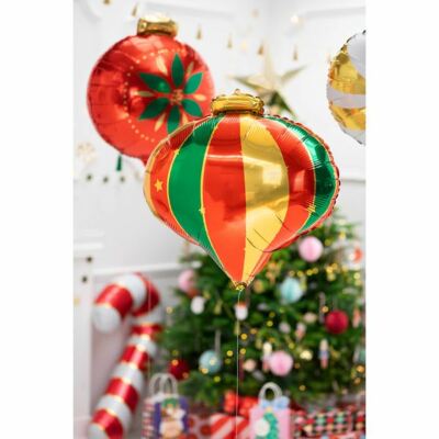 Christmas Bauble Foil Balloon | Festive Air Helium Jumbo Decorations 20''
