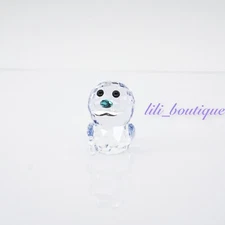 NIB Swarovski 5405833 SCS Grandpa Penguin Crystal Figurine Clear Blue Lavender