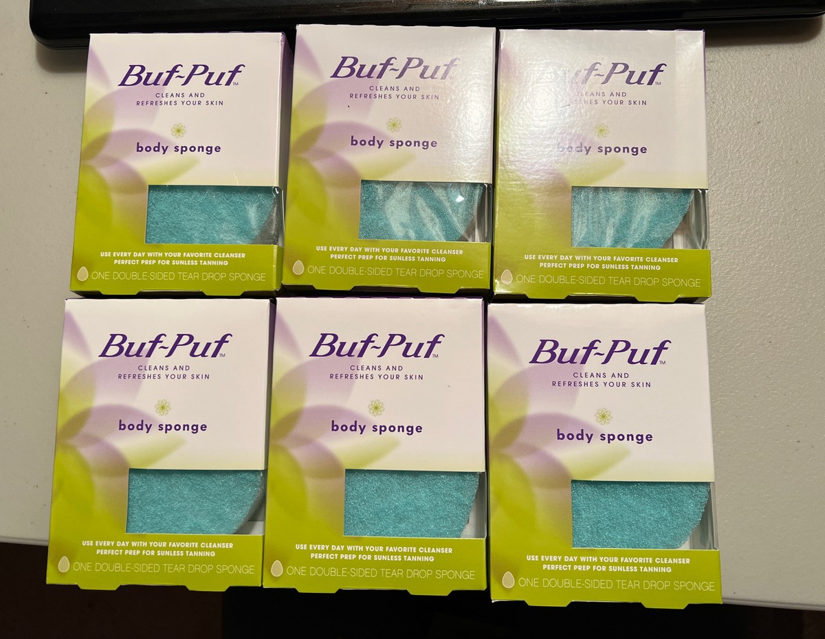 Buf-Puf Body Sponge – Peeling-Schwamm Für Glatte Haut, Weiße & Blaue Seite, 1 Stück