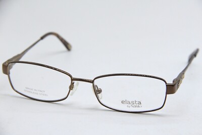 SAFILO ELASTA E4855 ELC BRONZE GUNMETAL AUTHENTIC FRAMES EYEGLASSES 52-16