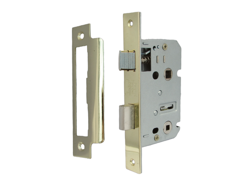 Door Handle Modern Scroll Epsom Brass Polish handles, Bath Lock Latch 168 x42mm - Picture 29 of 32