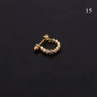 Hoop Earrings Ear Stud Ear Steel Barbell CZ Tragus Cartilage Helix Lobe Pierci ~