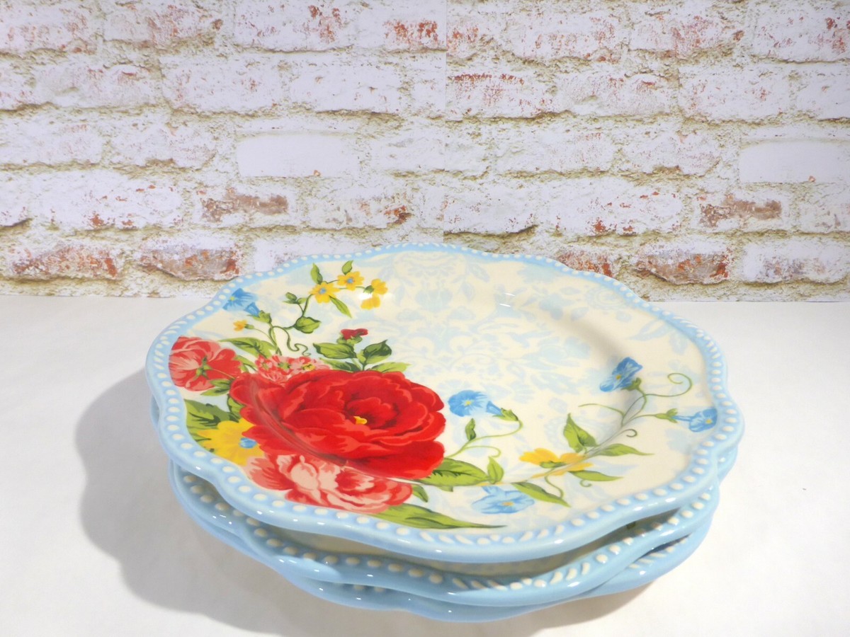 Rose Pioneer Woman Plates Set Pioneer Woman Rose Toss Stoneware