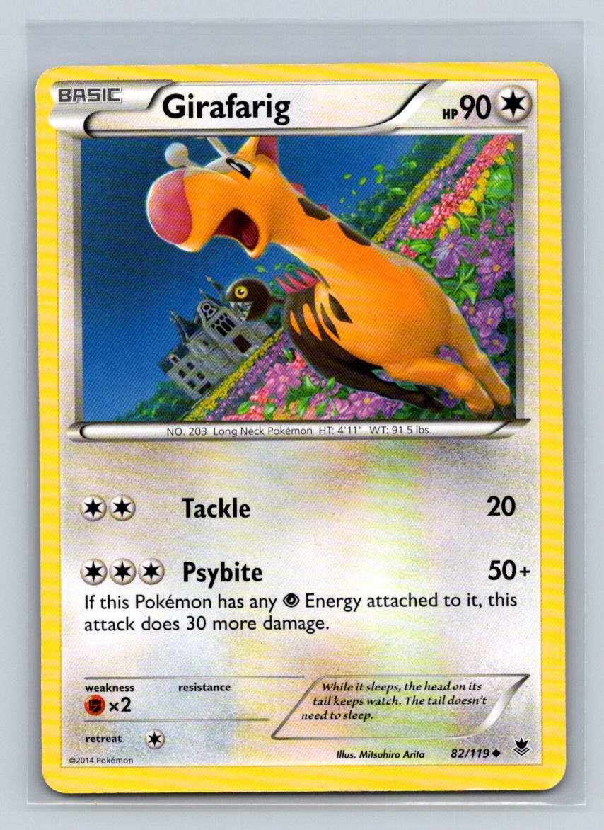 Girafarig #82/119 XY - Phantom Forces Uncommon - Pokemon Cards C69