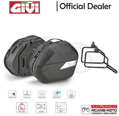 PL188 WL900 GIVI COPPIA BORSE RIGIDE LATERALI TELAI BMW G 650