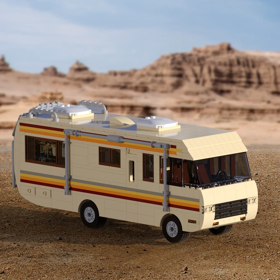 Nuevo kit de bloques de construcción de automóviles de película clásica Breaking Bad laboratorio RV vehículo modelo juguetes Foto 3 de 4