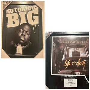 🔥Notorious BIG “Life After Death” 28x22 Framed Album 11x7 Print  Biggie Smalls