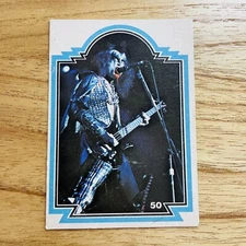 1981 Gene Simmons Kiss Stani Argentina Rare Trading Card Rookie #50