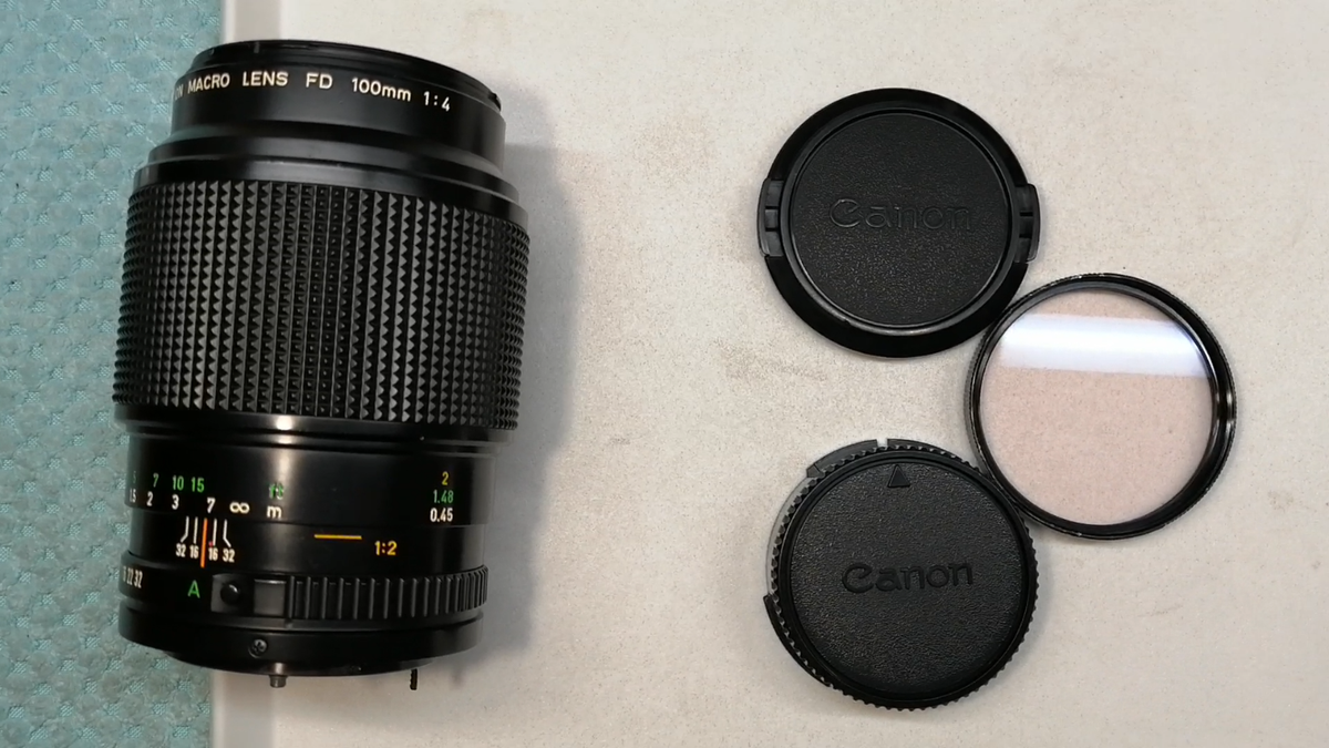 レンズ(単焦点) CANON NEW FD MACRO 100mm f/4 #7326 CANON NEW FD MACRO 100mm f/4 MF NFD Lens [Near Mint,Tested] from