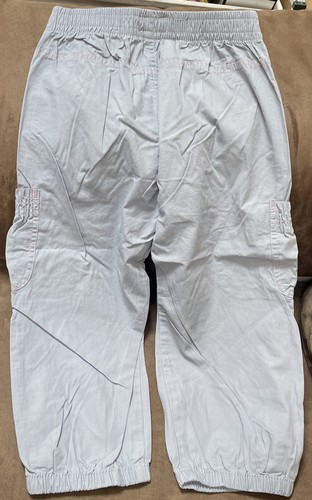 GIRLS CARGO PANTS SZ 10 100% COTTON GRAY SUPER CUTE!! - Picture 2 of 4