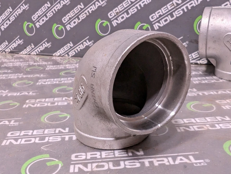 NUEVO Lote de 10 Accesorios SCI Codo Ángulo Recto 316 Acero Inoxidable Sin Roscar 1-1/2" Foto 4 de 4