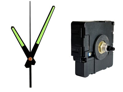 Funkuhrwerk Funk Uhrwerk lautlos geräuschlos Uhrzeiger Schwarz 110 mm 127