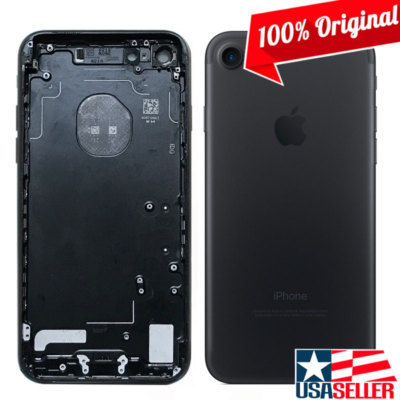 100% Original OEM Apple iPhone 7 Black Back Cover Mid Frame