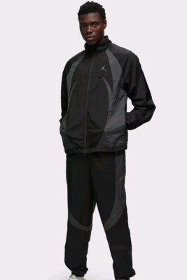 $220 NIKE AIR JORDAN JUMPMAN SPORT JAM WARM-UP SUIT BLACK GRAY sz S
