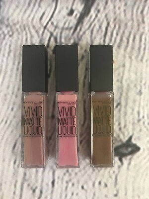 Lot Of 3 - Maybelline Vivid Matte Liquid Lipstick, See Desc. For Shades, NEW