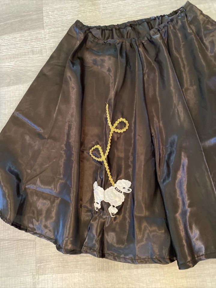 Underwraps Mujer M Negro Satén Caniche Falda Años 50 Estilo Disfraz Juegos con disfraces Foto 2 de 4