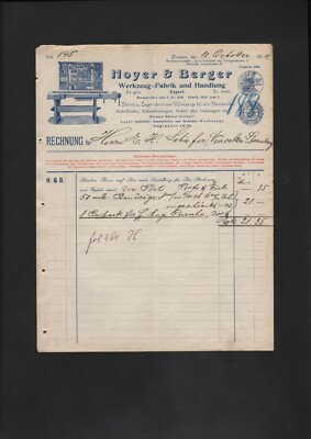 DRESDEN, Rechnung 1904, Hoyer & Berger Werkzeug-Fabrik
