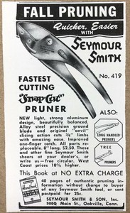 1948 Seymour Smith Oakville CT Print Ad Snap-Cut Pruner ...