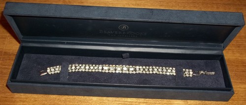 Vintage Rhinestone Bracelet - 7 Inch w Black Case - Bild 4 von 4