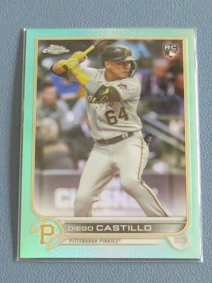 2022 Topps Chrome Update #USC27 Diego Castillo rookie card Aqua Refractor /250
